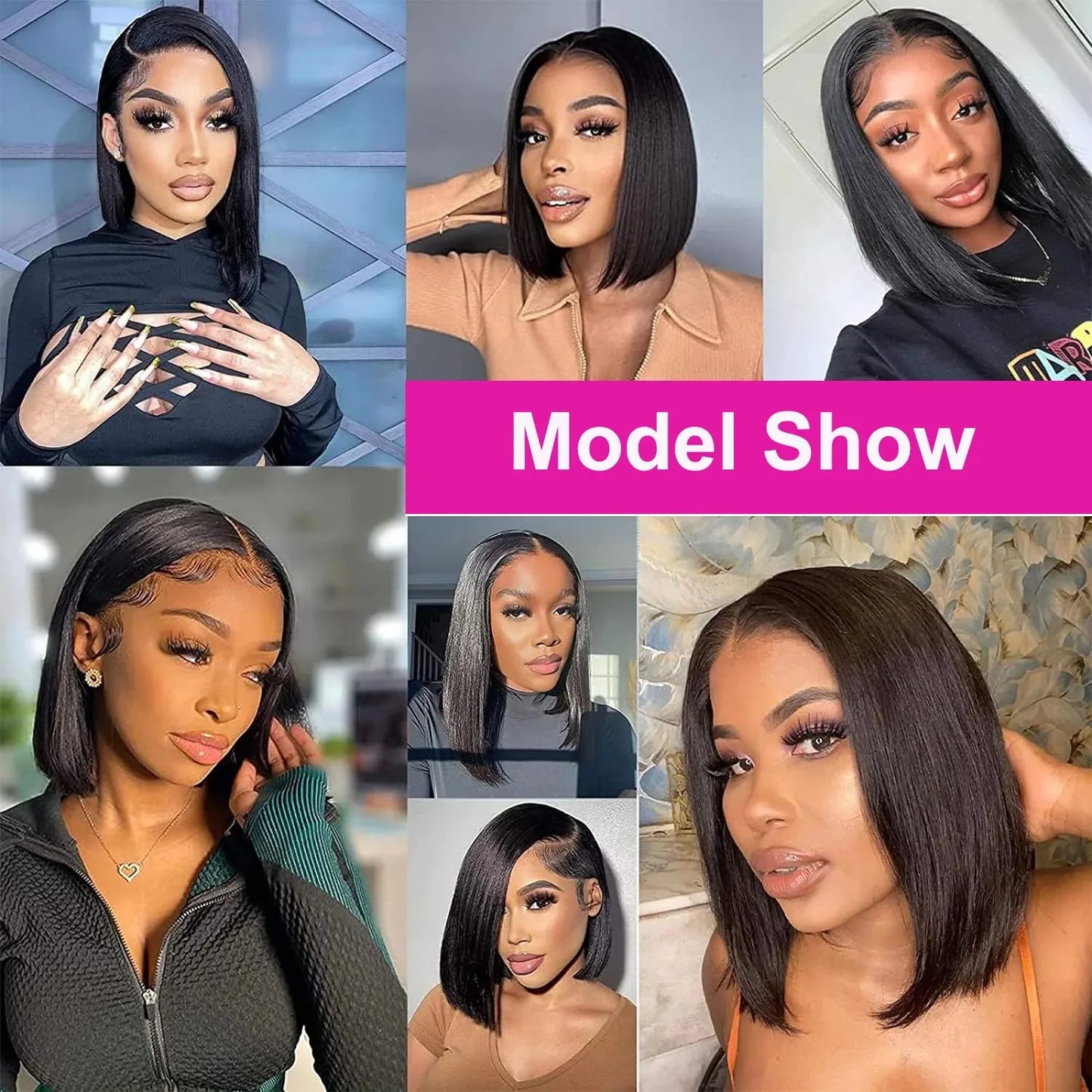 Bone Straight 13x6 HD Lace Front Bob Wig Human Hair 14x4 Transparent Lace Frontal Raw Hair Wigs