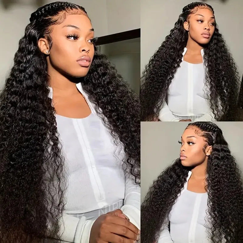 13x6 HD Deep Wave Lace Frontal Wigs 13x4 Water Wave Curly 100% Human Hair 5x5 Glueless Lace Front Wig