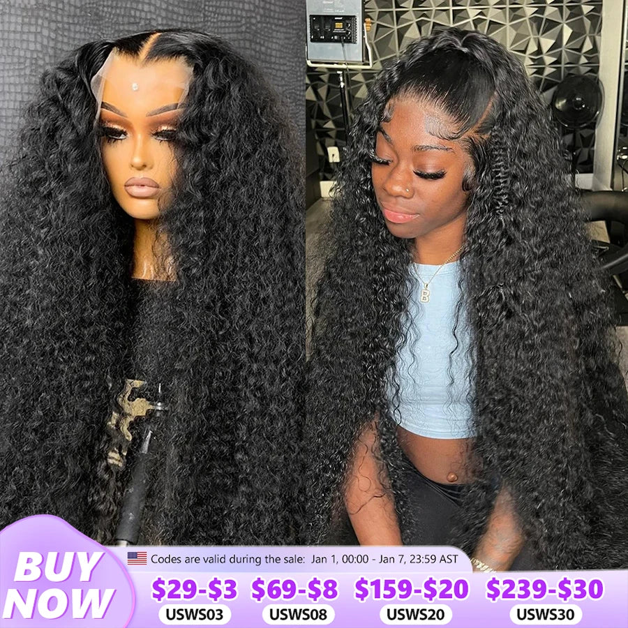 Deep Wave 13x6 HD Lace Frontal Wig 200% Transparent 13x4 Water Wave Lace Frontal Human Hair Wigs