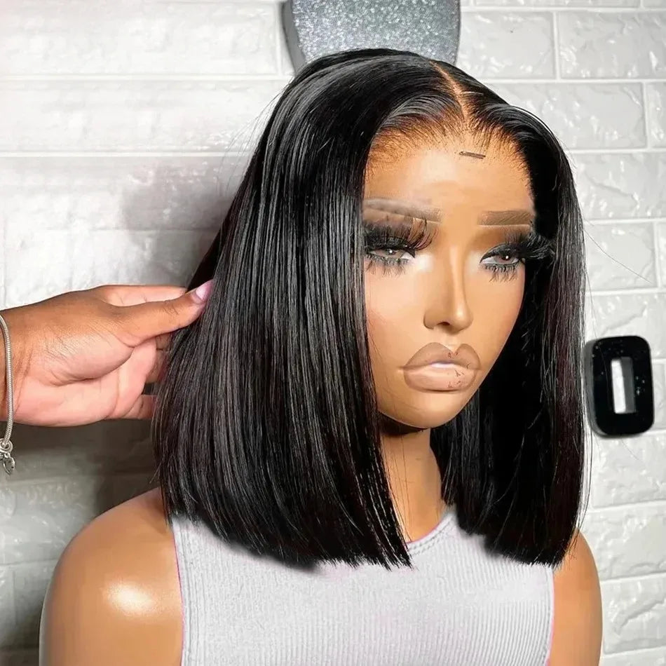 Bone Straight HD Lace Wig 13X6 Human Hair Bob 6x6 Closure Glueless Wigs