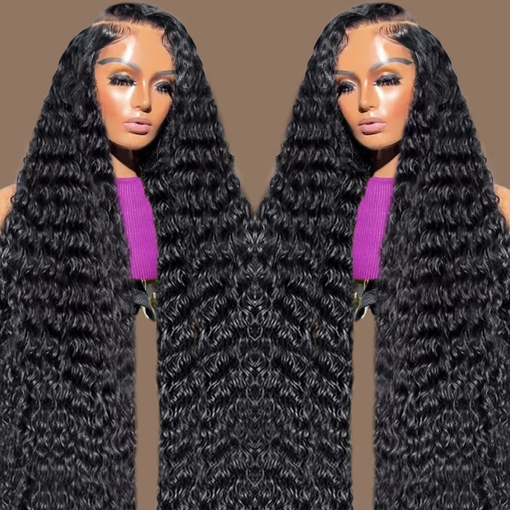 Water Wave Glueless Wig Ready to Wear PrePlucked 13X6 Deep Wave HD Lace Frontal Wig