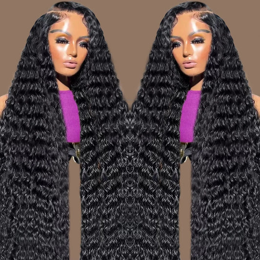 Water Wave Glueless Wig Ready to Wear PrePlucked 13X6 Deep Wave HD Lace Frontal Wig