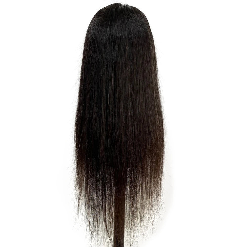 Soft Silk Base Full Lace Wig Straight Brazilian Remy Human Hair Glueless Transparent Lace Wig