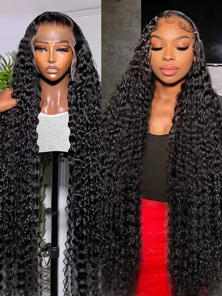 13x6 HD Deep Wave Lace Frontal Wigs 13x4 Water Wave Curly 100% Human Hair 5x5 Glueless Lace Front Wig