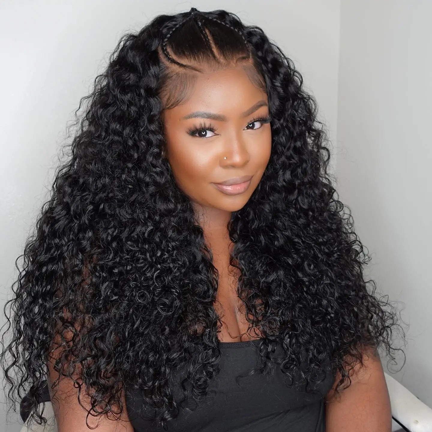 Deep Wave 36 38  Inch 13x4  HD Lace Frontal Human Hair Wig Brazilian Curly Wigs For Women