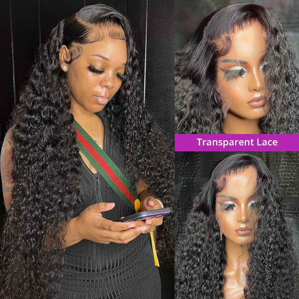 30 40Inch 7x5 Deep Wave Glueless Human Hair Wigs