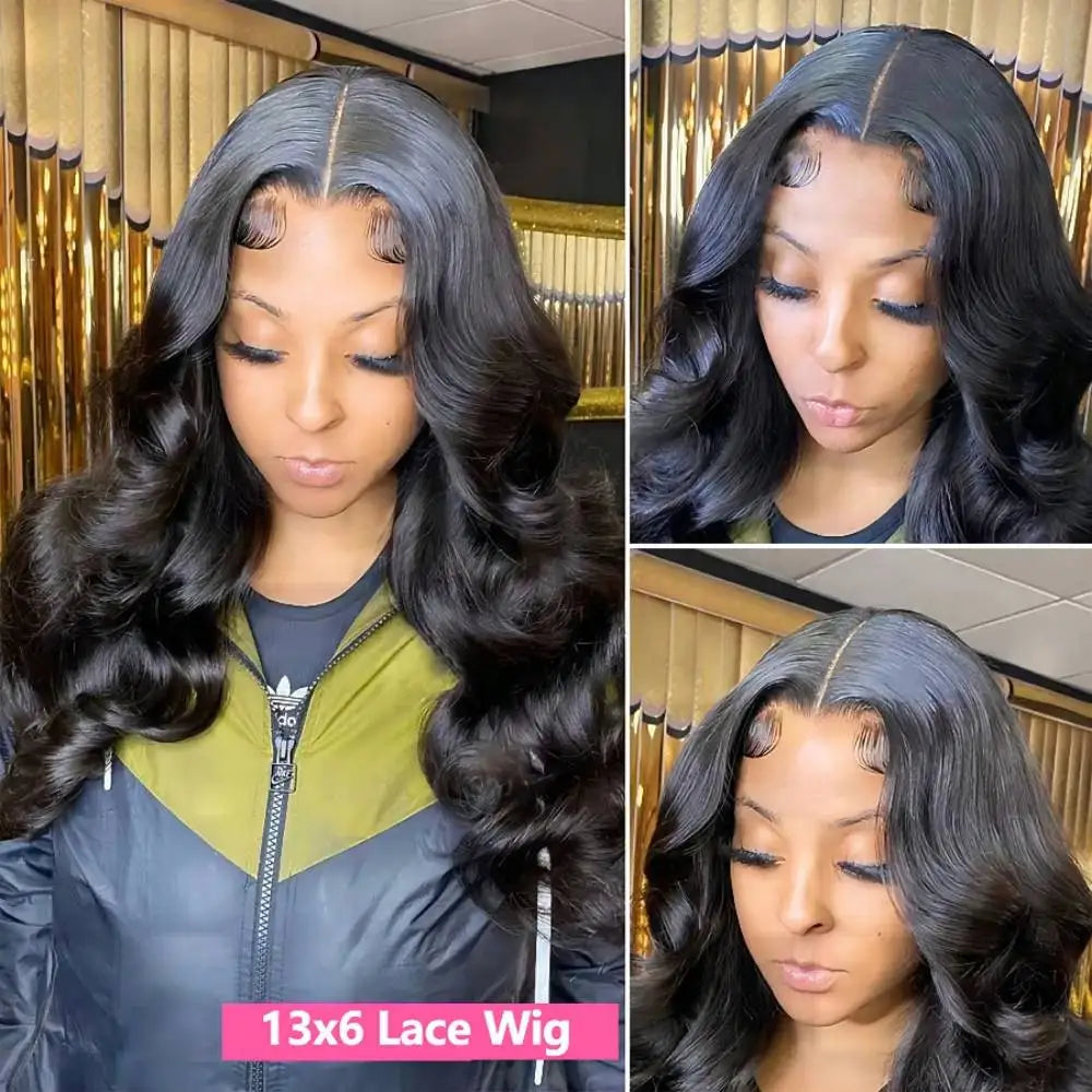 HD Transparent 13x4 13x6 Body Wave Lace Front Wig Pre Plucked 360 Lace Frontal Wig Human Hair Wigs