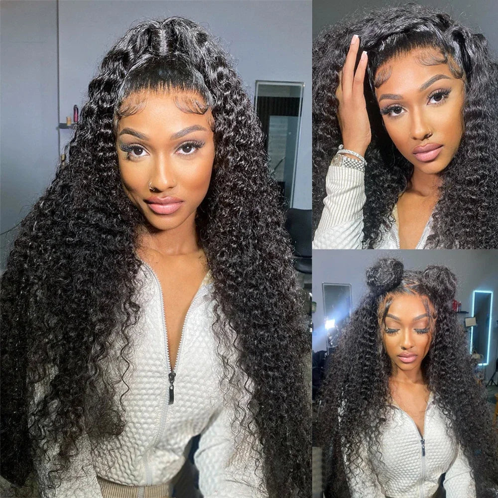 Brazilian Human Hair Wigs Deep Wave Lace Front Wigs