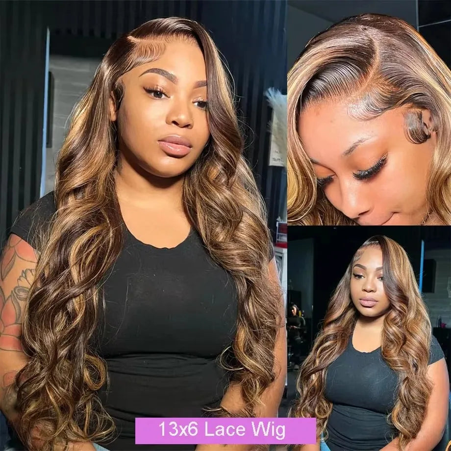 Hd Lace Frontal Wig Blonde 5x5 closure Body Wave 13x4 Front Human Hair Wigs