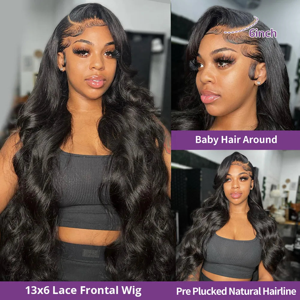 High Density Wave Lace Front Wig Human Hair 13x6 13x4 360 Body Wave HD Lace Front Wigs