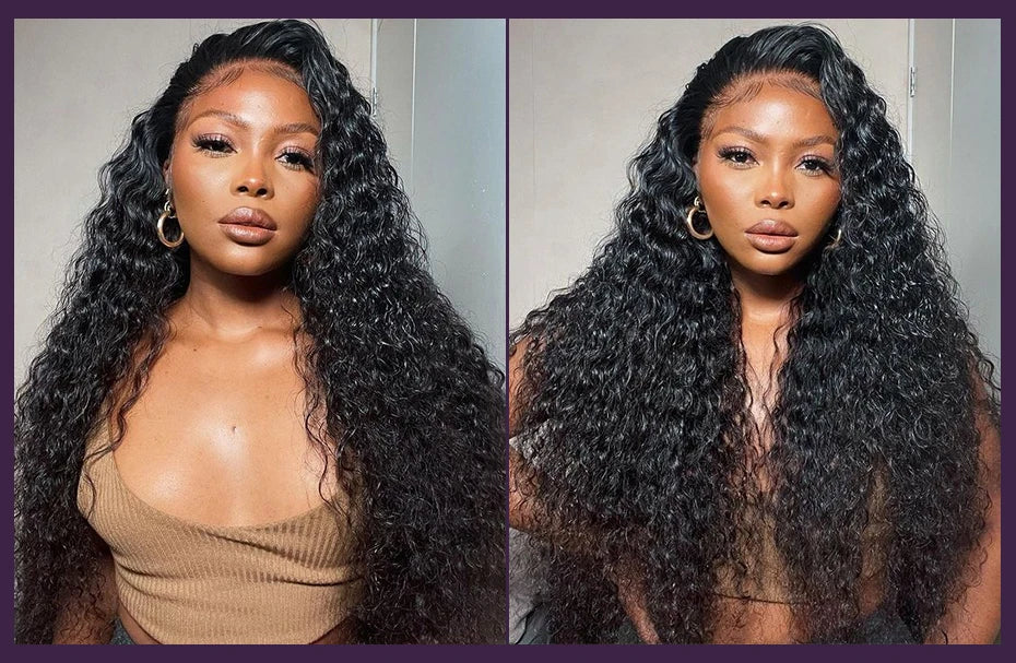 Deep Wave 13x6 HD Lace Front Human Hair Wig Loose Water Curly 13x4 Lace Frontal Wig