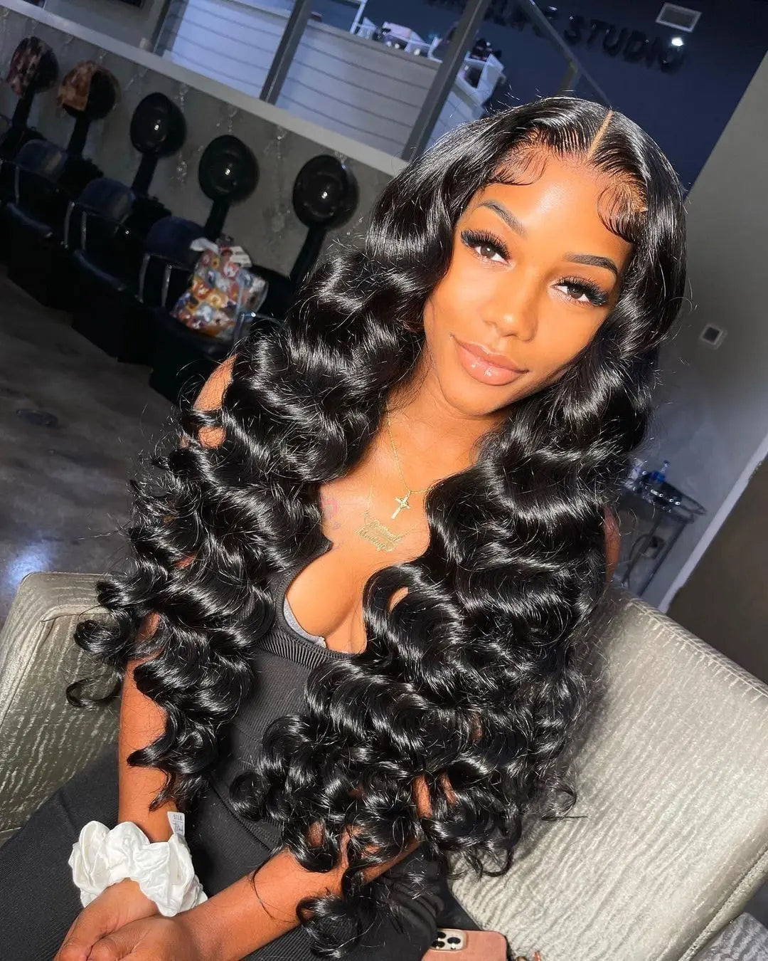 Lace Frontal Wig 100% Human Hair Loose Deep Wave Frontal Wigs