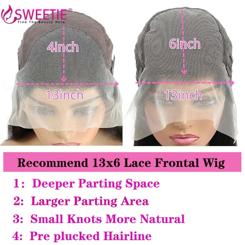 Deep Wave 13x6/13x4 HD Transparent Lace Front Human Hair Wigs