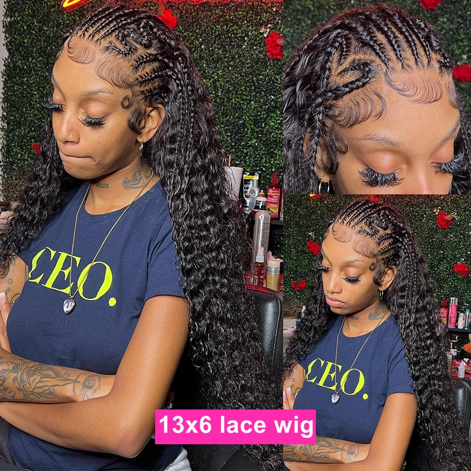 Lace Frontal Wig Water Deep Wave Human Hair Wigs