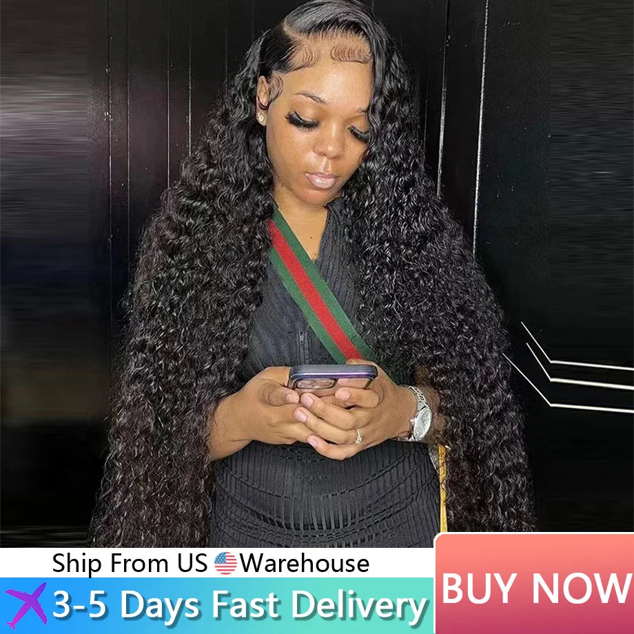 Brazilian Human Hair Wigs Deep Wave Lace Front Wigs