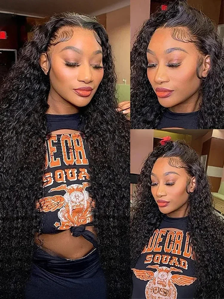 13x6 HD Deep Wave Lace Frontal Wigs 13x4 Water Wave Curly 100% Human Hair 5x5 Glueless Lace Front Wig