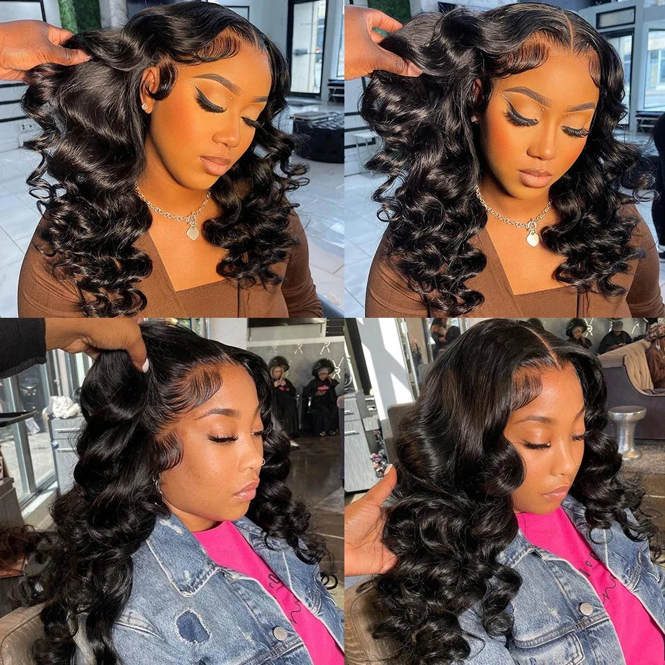 Lace Frontal Wig 100% Human Hair Loose Deep Wave Frontal Wigs