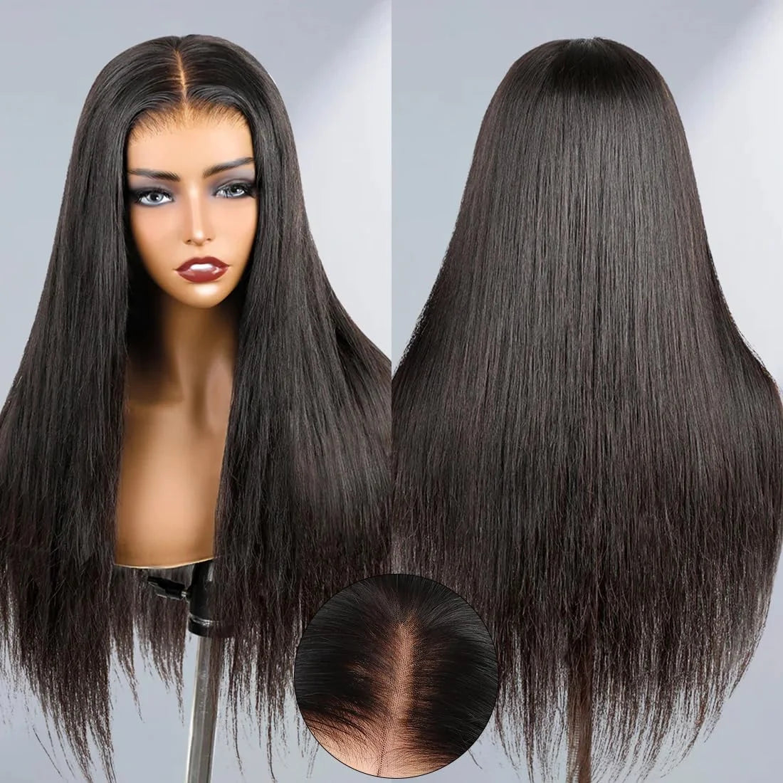 Straight Hair Glueless Wig Human Hair Wigs Brazilian Hair 6x4 5x5 Lace Closure Wigs