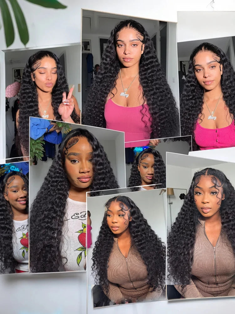 Transparent Loose Deep Wave Remy Lace Frontal Human Hair Wigs 13X4 Lace Front Remy Hair Wig