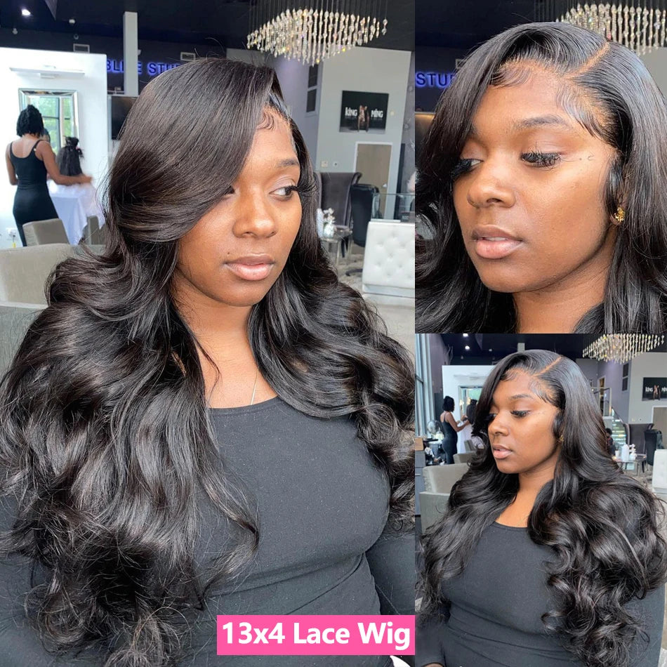 HD Transparent 13x4 13x6 Body Wave Lace Front Wig Pre Plucked 360 Lace Frontal Wig Human Hair Wigs