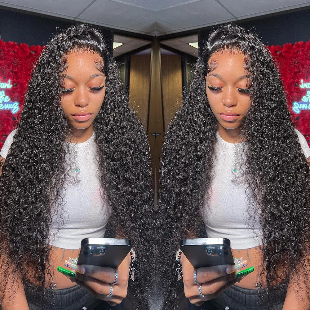 Deep Curly 13x6 HD lace Frontal Wig Deep Wave Lace Front Wig