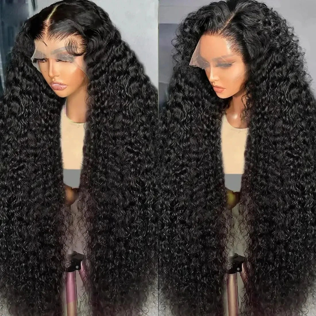 Brazilian Human Hair Wigs Deep Wave Lace Front Wigs