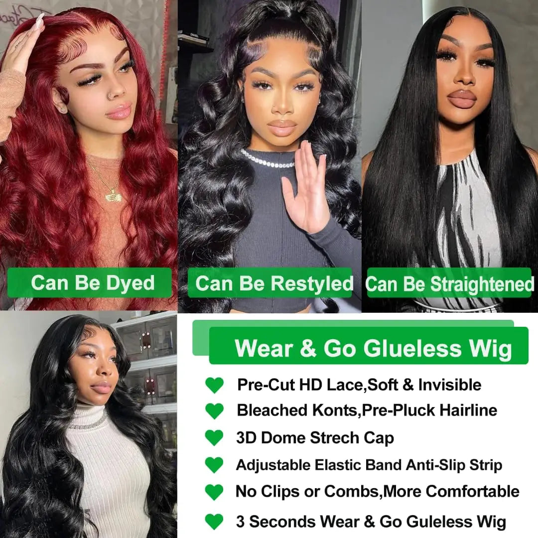 HD Lace Closure Wig Pre Plucked Pre Cut Human Hair Wigs