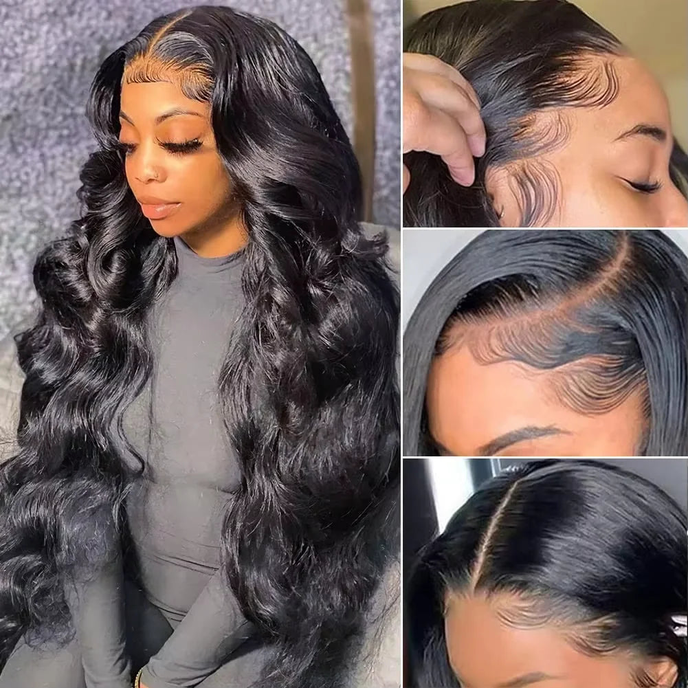 Lace Frontal Wig 100% Human Hair Glueless Wig Ready To Wear 4x4 Closure Wig