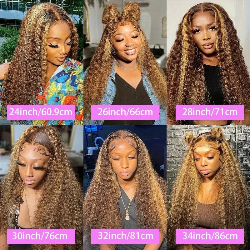 Highlight Wig Human Hair Deep Wave Frontal Wig Hd Lace Wig 13x6 Human Hair 13x4 Water Wave Wigs