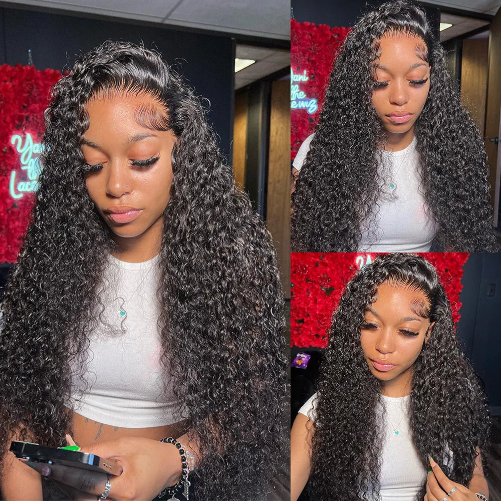 Deep Curly 13x6 HD lace Frontal Wig Deep Wave Lace Front Wig