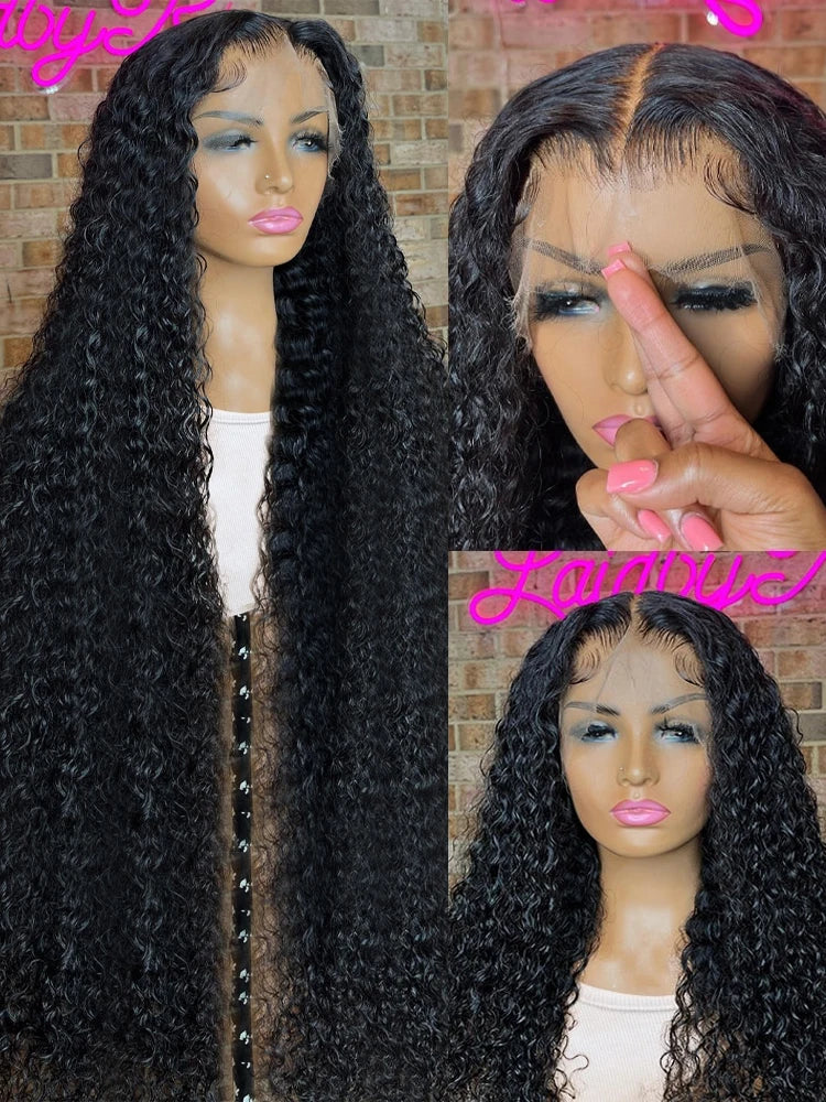 Deep Wave 13x6 HD Lace Front Human Hair Wig Loose Water Curly 13x4 Lace Frontal Wig