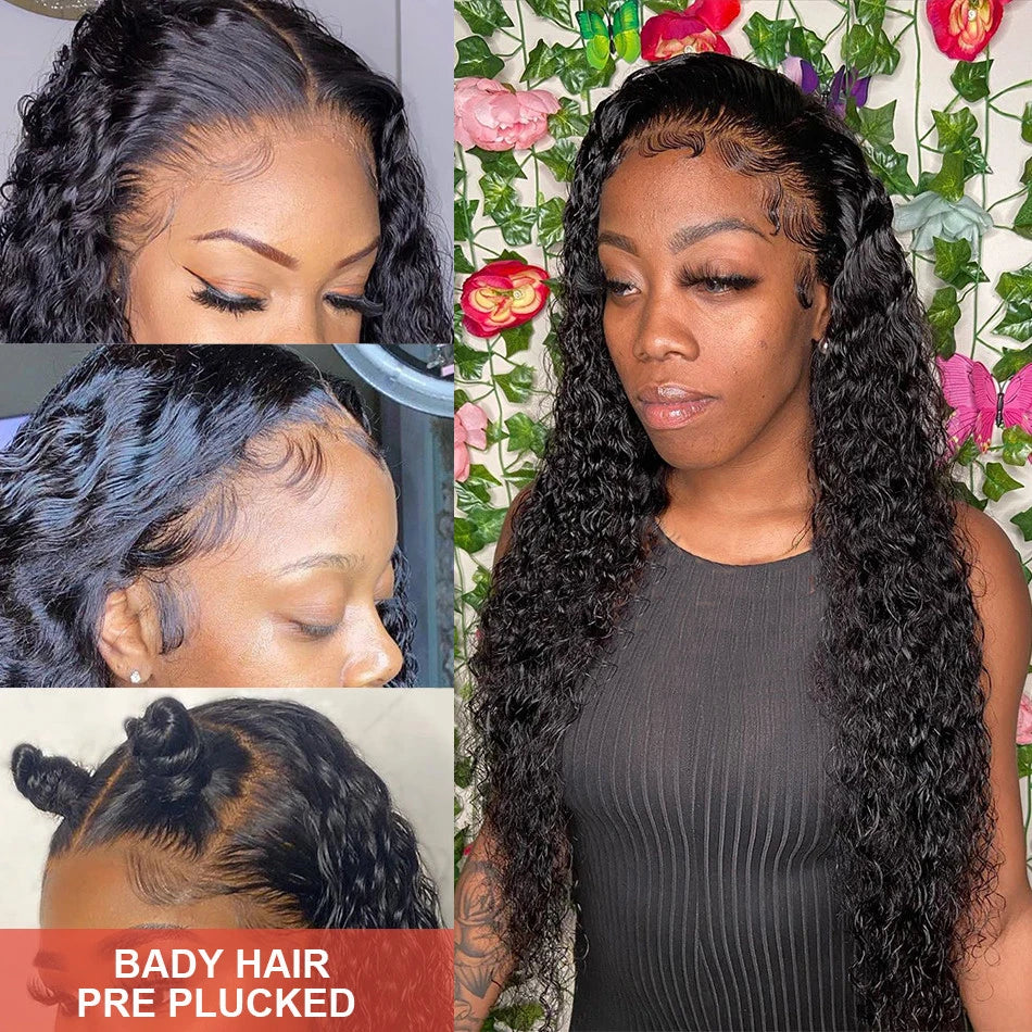 Brazilian Human Hair Wigs Deep Wave Lace Front Wigs