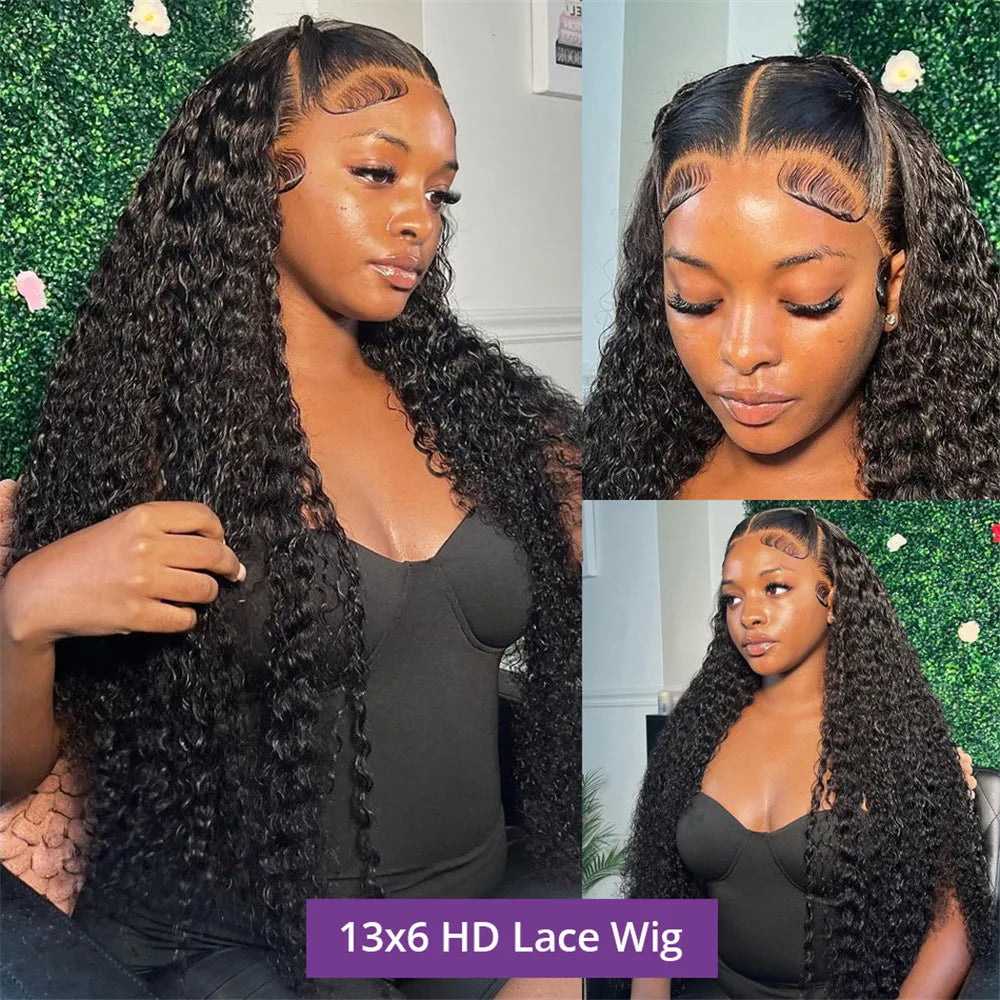 Lace Frontal Wig Water Deep Wave Human Hair Wigs