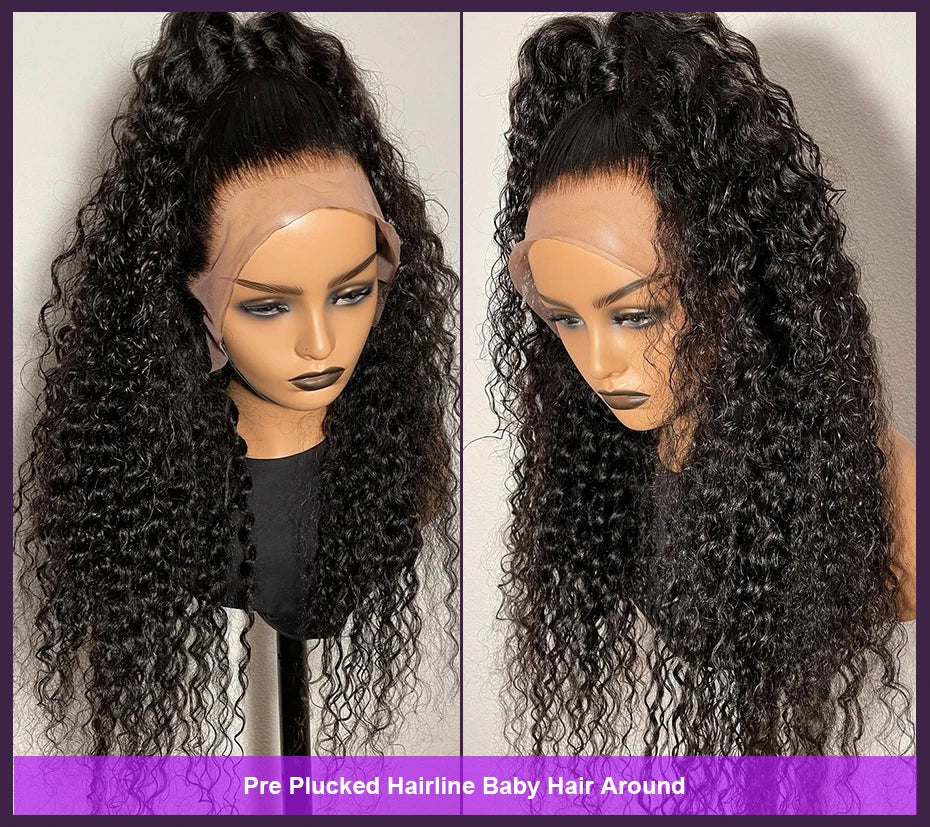 Deep Wave 13x6 HD Lace Front Human Hair Wig Loose Water Curly 13x4 Lace Frontal Wig