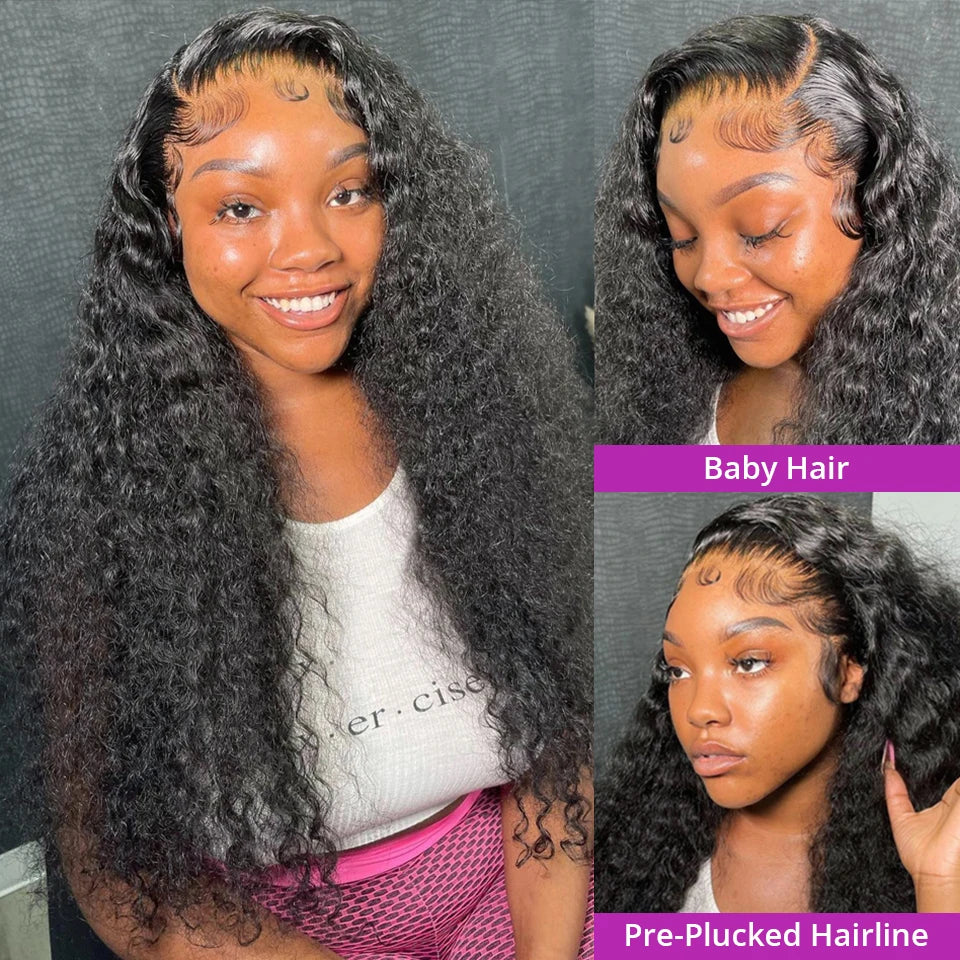 Deep Wave 13x6 HD Lace Front Human Hair Wig Loose Water Curly 13x4 Lace Frontal Wig