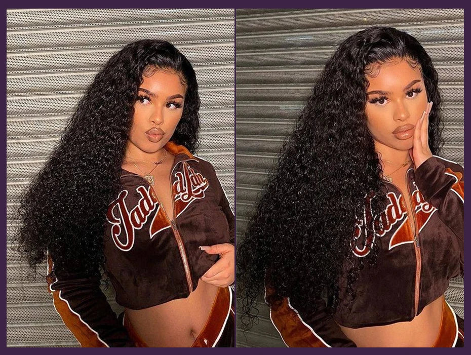 Deep Wave 13x6 HD Lace Front Human Hair Wig Loose Water Curly 13x4 Lace Frontal Wig