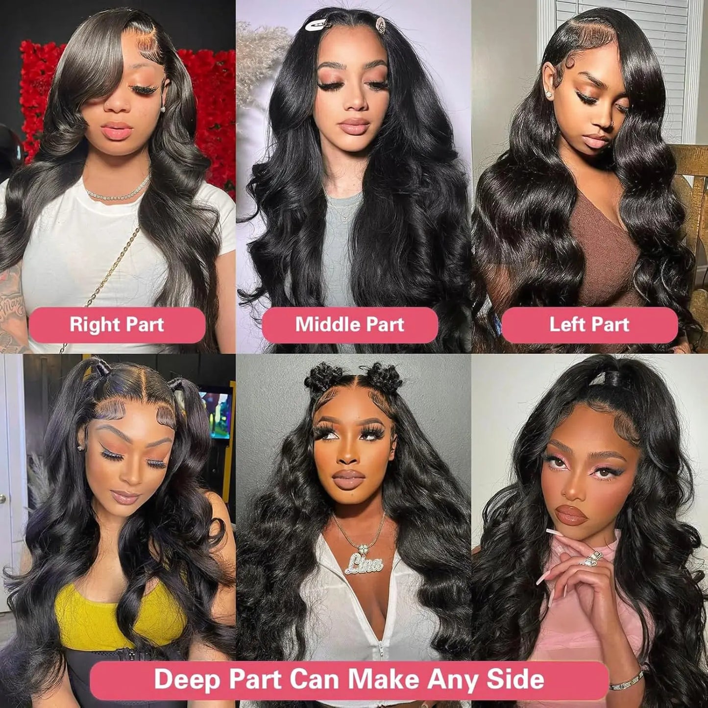 High Density Wave Lace Front Wig Human Hair 13x6 13x4 360 Body Wave HD Lace Front Wigs