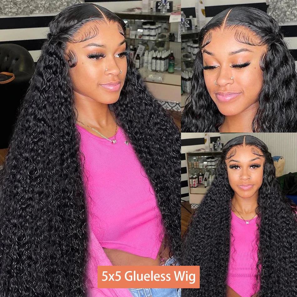 Transparent Loose Deep Wave Remy Lace Frontal Human Hair Wigs 13X4 Lace Front Remy Hair Wig