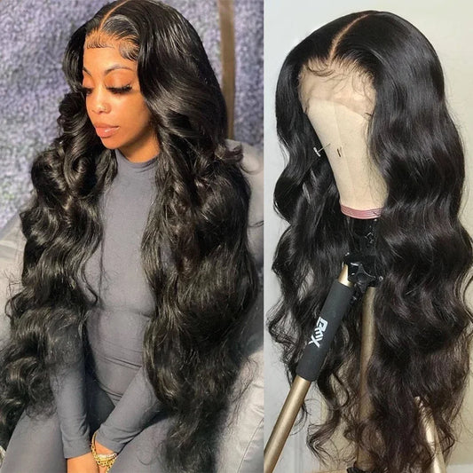 HD Transparent 13x4 13x6 Body Wave Lace Front Wig Pre Plucked 360 Lace Frontal Wig Human Hair Wigs