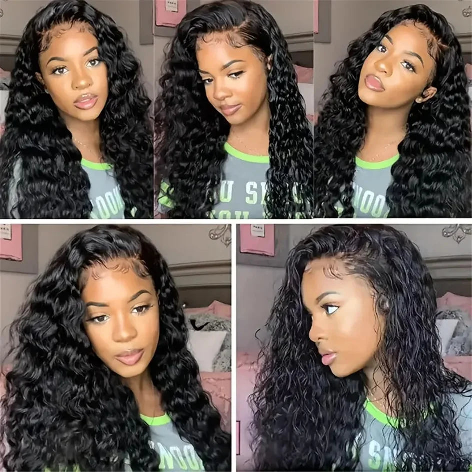 Deep Wave 13x6/13x4 HD Transparent Lace Front Human Hair Wigs