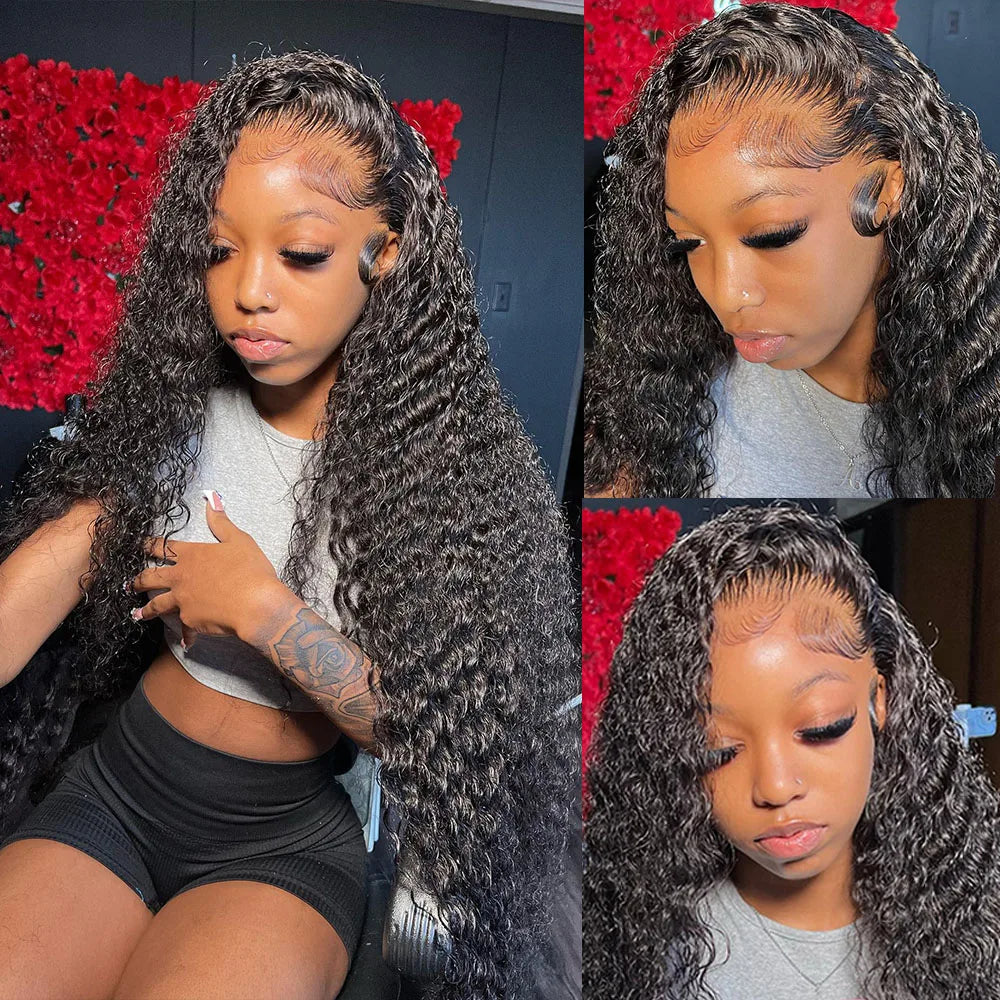 Deep Curly 13x6 HD lace Frontal Wig Deep Wave Lace Front Wig