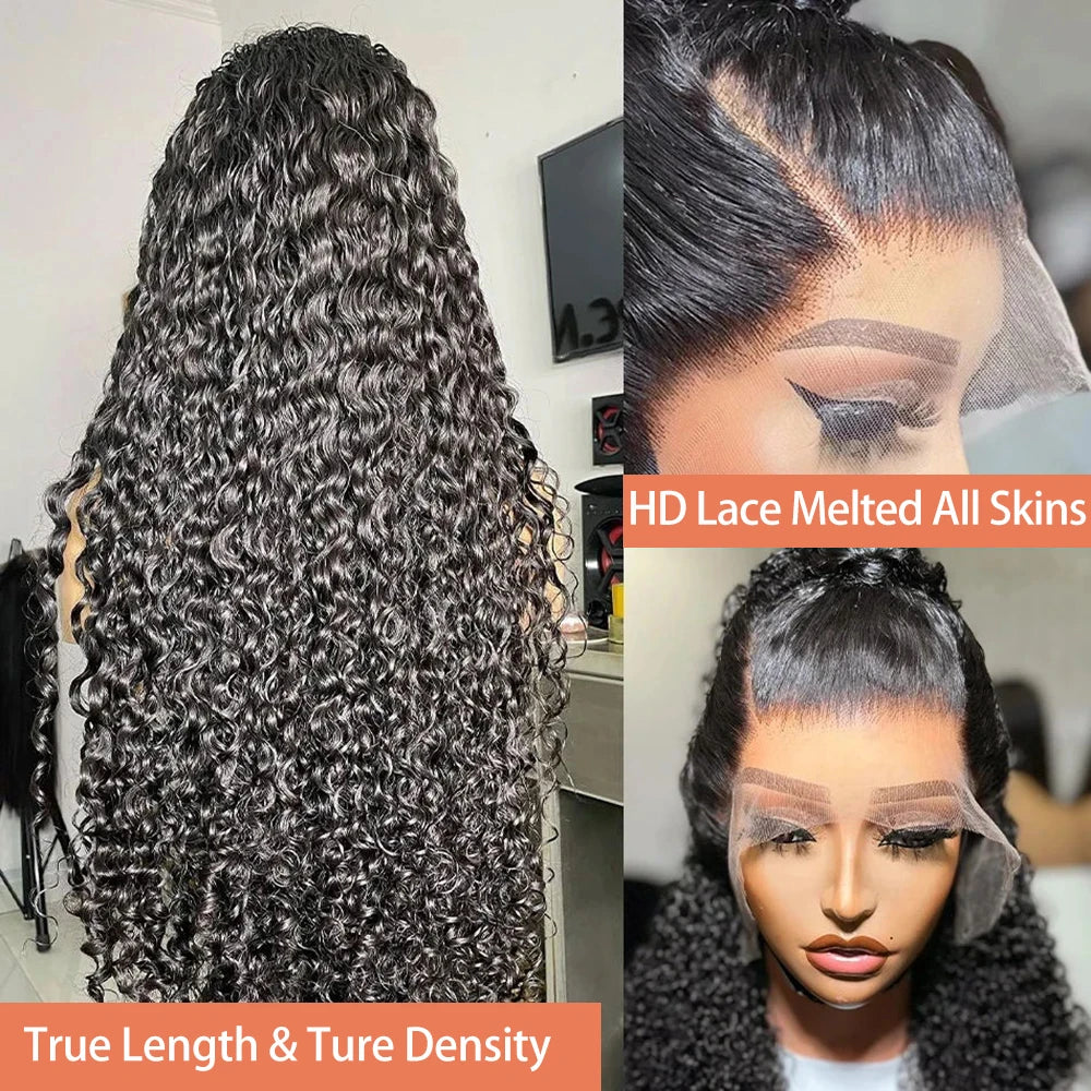 Transparent Loose Deep Wave Remy Lace Frontal Human Hair Wigs 13X4 Lace Front Remy Hair Wig