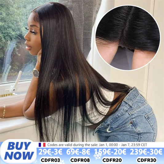 Straight Hair Glueless Wig Human Hair Wigs Brazilian Hair 6x4 5x5 Lace Closure Wigs