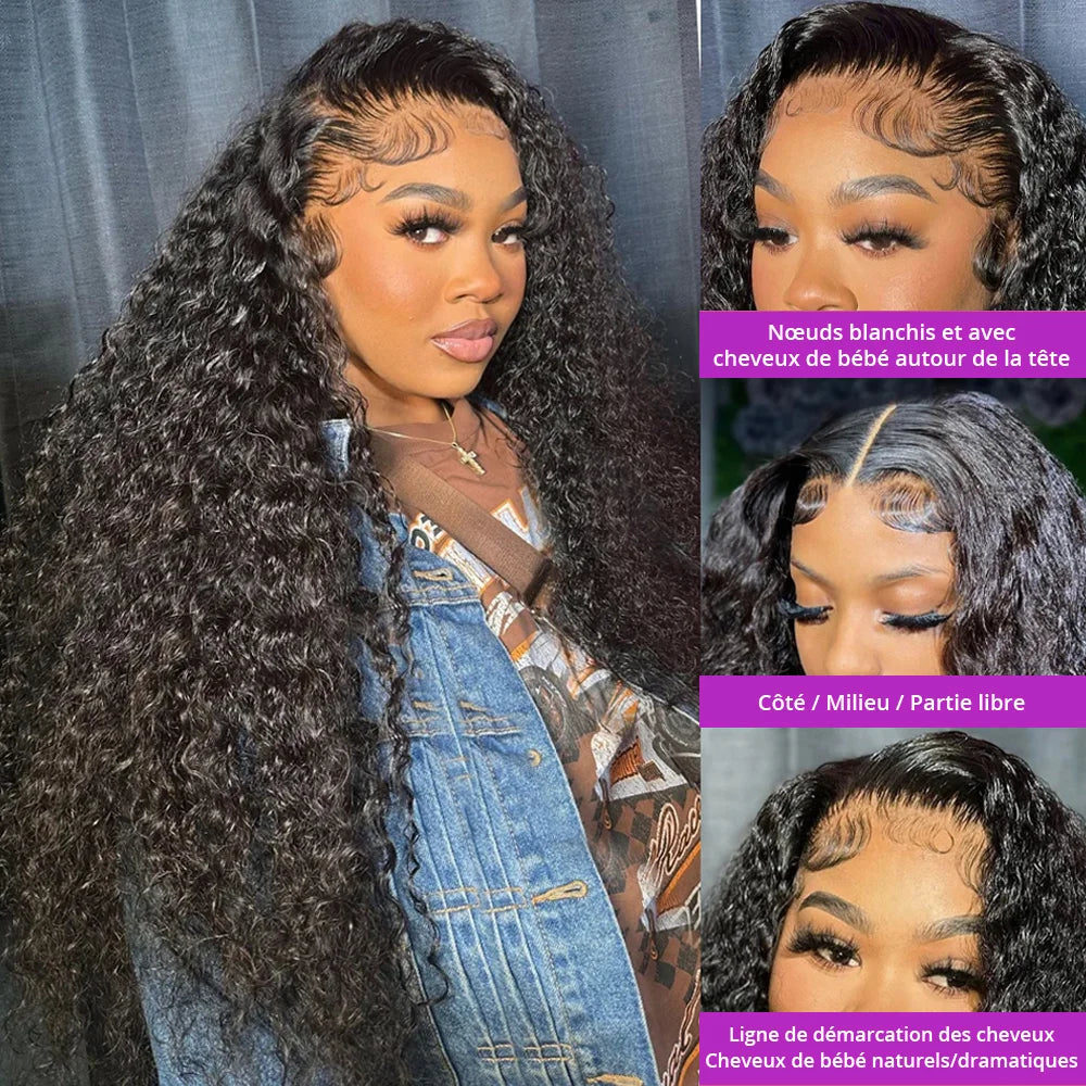 Water Wave Glueless Wig Ready to Wear PrePlucked 13X6 Deep Wave HD Lace Frontal Wig