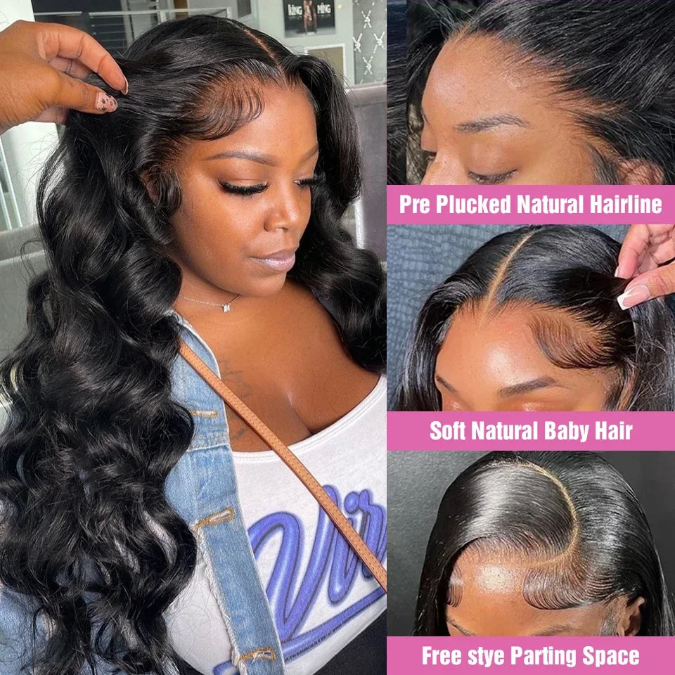 Lace Frontal Wig 100% Human Hair Loose Deep Wave Frontal Wigs