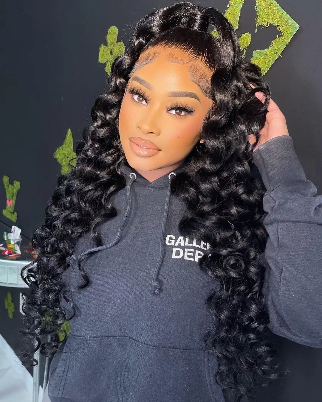 Lace Frontal Wig 100% Human Hair Loose Deep Wave Frontal Wigs