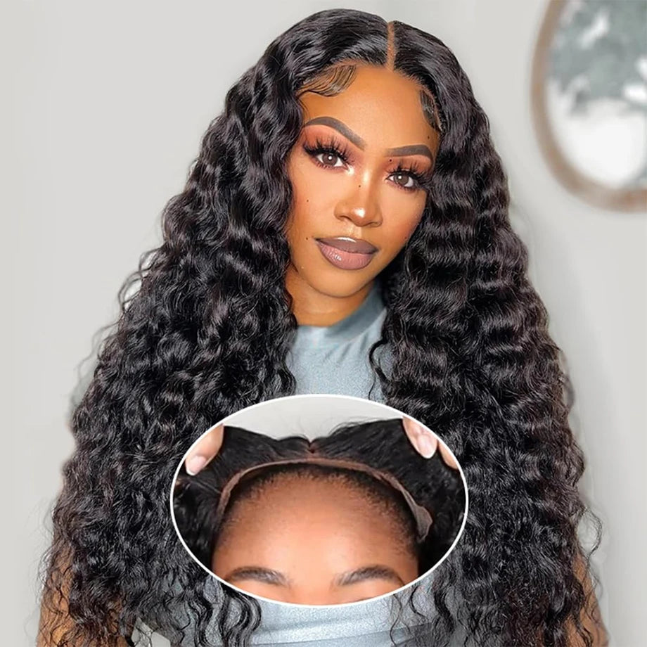 Lace Frontal Wig Water Deep Wave Human Hair Wigs