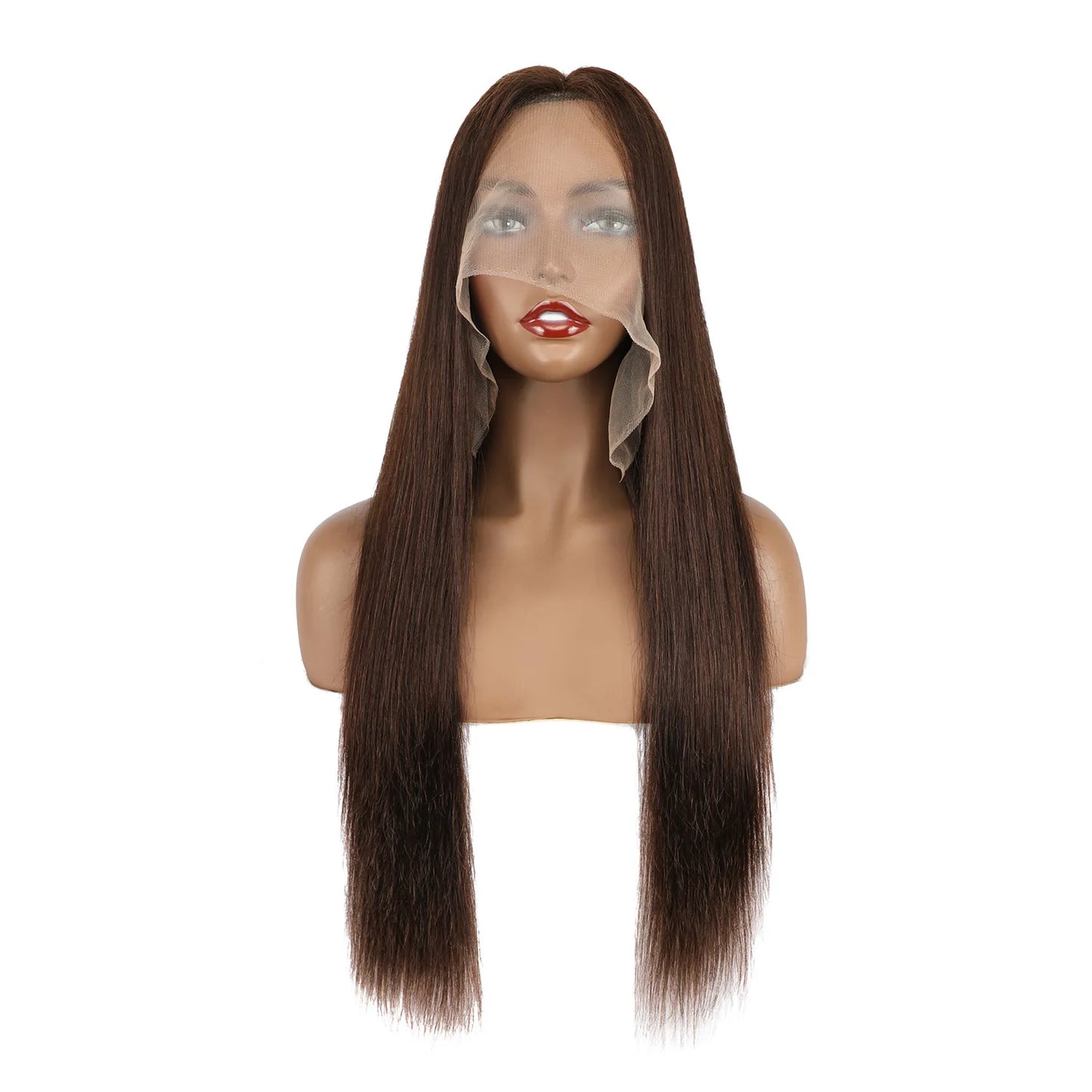 Soft Silk Base Full Lace Wig Straight Brazilian Remy Human Hair Glueless Transparent Lace Wig