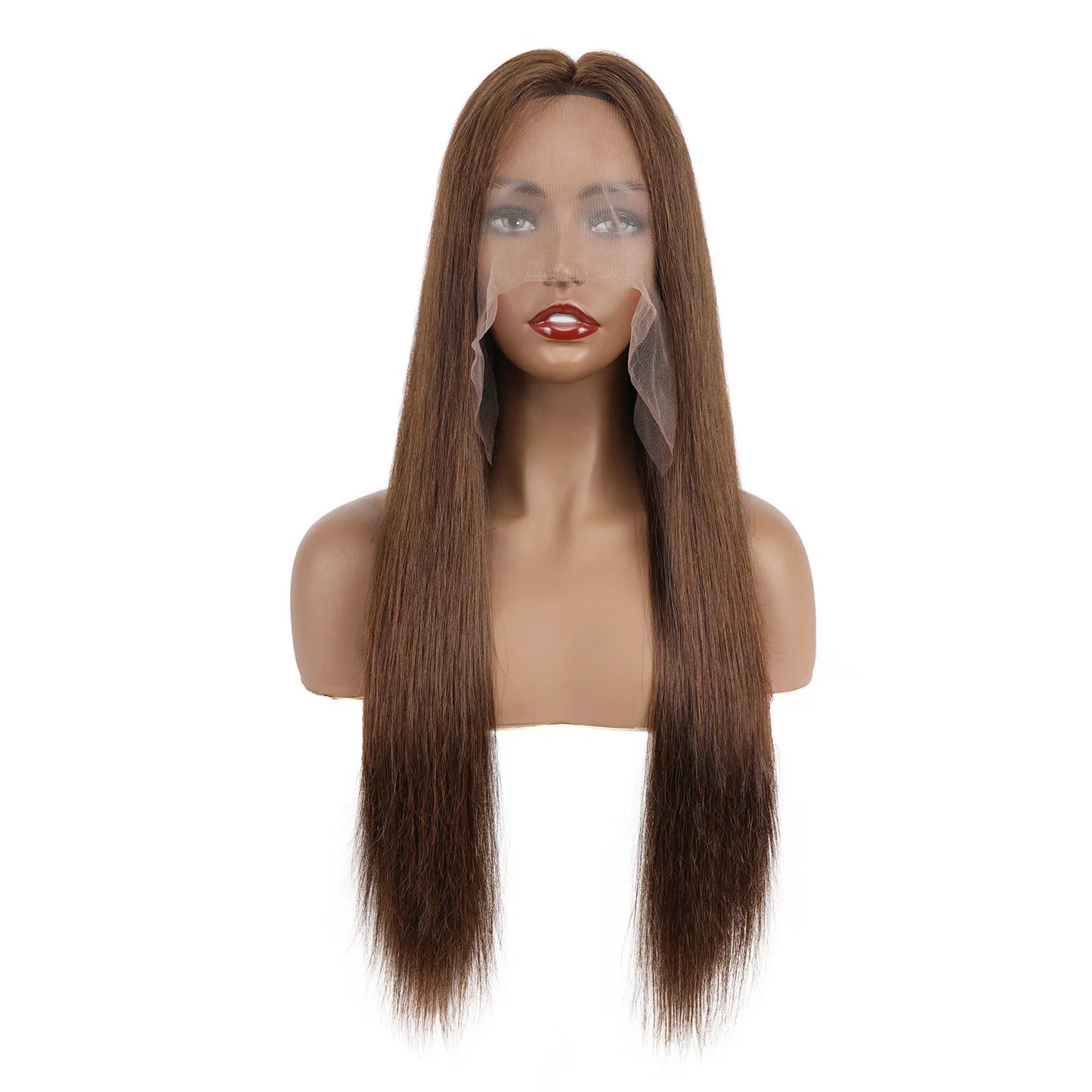 Soft Silk Base Full Lace Wig Straight Brazilian Remy Human Hair Glueless Transparent Lace Wig