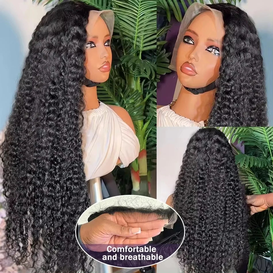 Curly Lace Front Human Hair Wig Hd Lace Wig Water Deep Wave Frontal Wigs